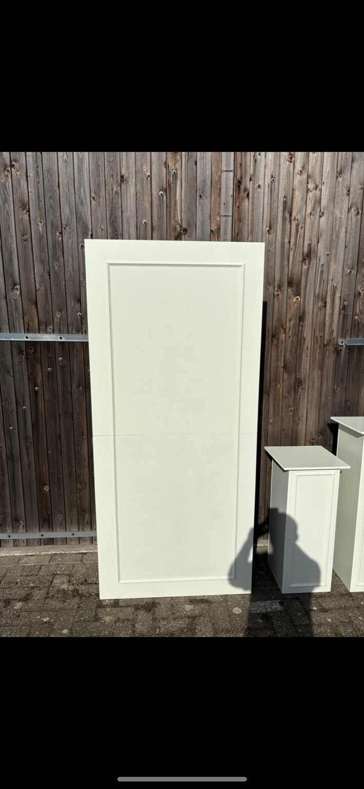 Vierkante backdrop met sierlijst 180 bij 90 cm